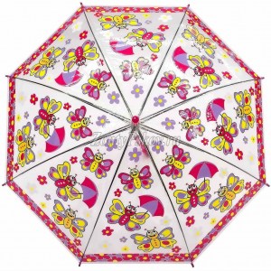 Зонт детский прозрачный, Zicco, полуавтомат, арт.114-4